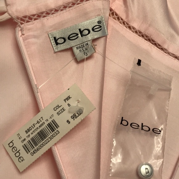 BEBE Beautiful 2-Pc Pink Top and Skirt Set Sz 8 - Picture 6 of 16